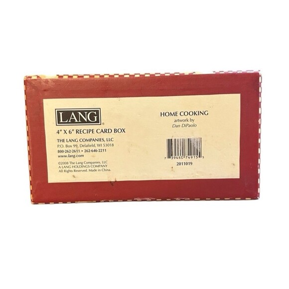 LANG recipe box w/ cards POP UP EASEL FOR DISPLAY home is in the kitchen - Picture 10 of 16